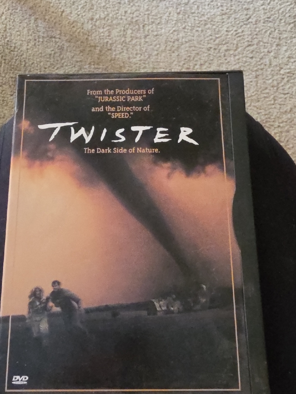 Twister DVD Movie Cover - Black and Orange